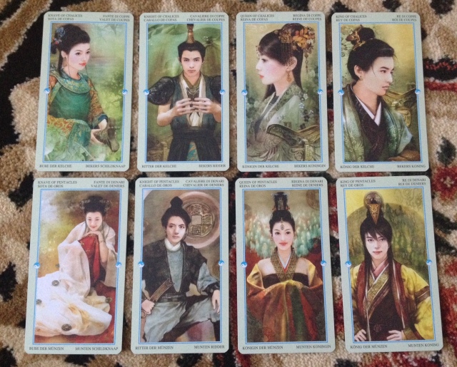 China Tarot - Courts - Chalices and Pentacles