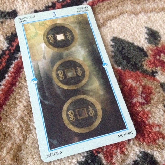 China Tarot - Minors - Pentacles Three